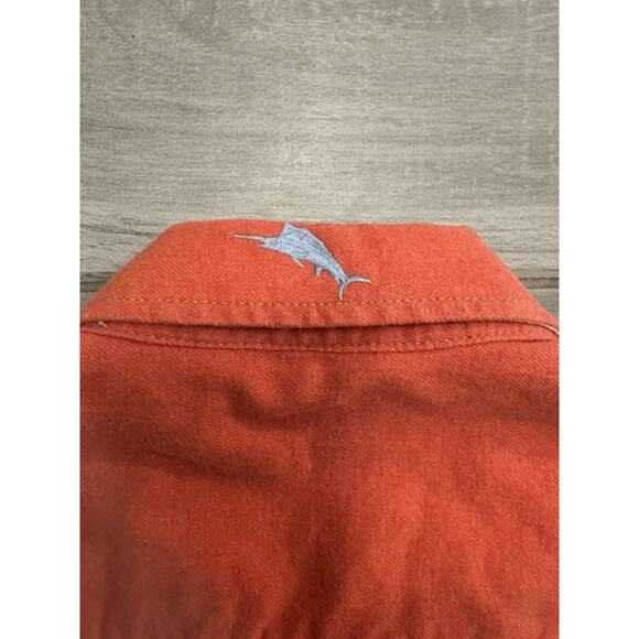 Tommy Bahama Men’s Long Sleeve Button Down Shirt Red Orange‎ Large - Picture 11 of 12